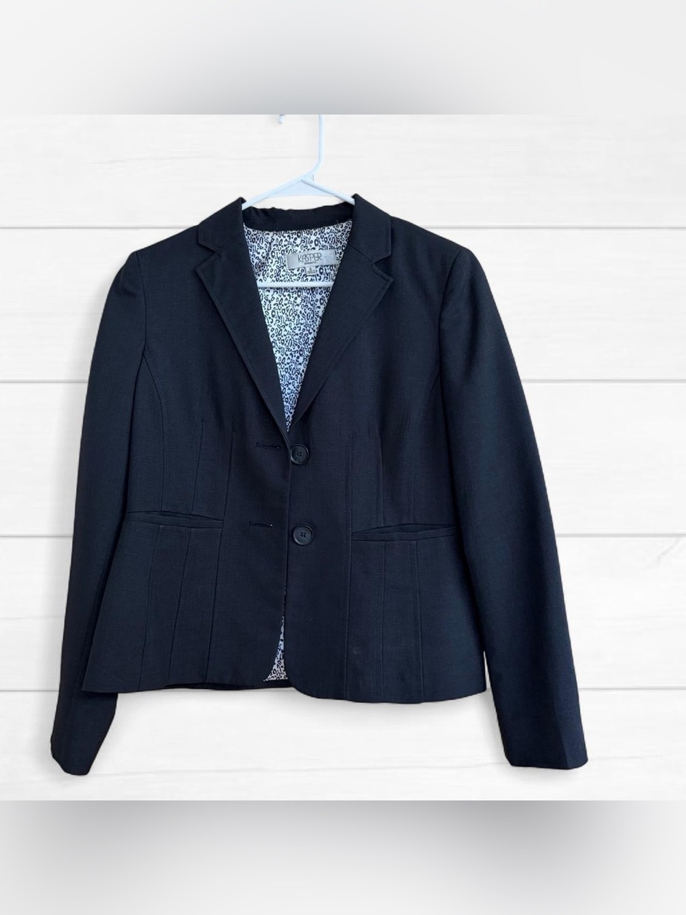 Kasper Classic Black Women's Blazer Jacket, Size 6